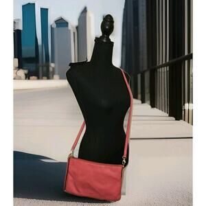 Fossil Sydney Pink Leather Crossbody Bag Shoulder Bag 11x7